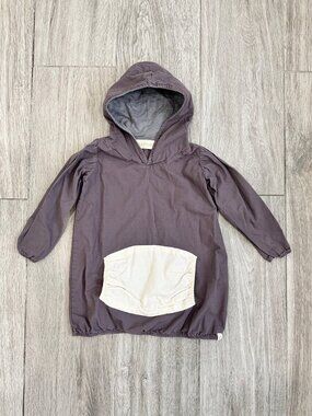 Adorable Unisex Go Gently Nation Hooded Pullover Jacket Purple-Gray size 3T